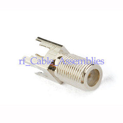 10pcs F-Type female Jack Straight Thru Hole vertical PCB RF coaxial TV connector