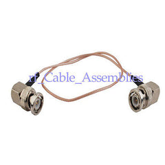 10x BNC male plug right angle to BNC male RA coaxial cable RG316 pigtail 8  20cm