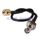 10x RP-SMA male to RP TNC jack bulkhead O-ring RF Pigtail Cable for wifi antenna