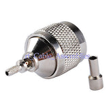 10X N male RF connector Crimp for LMR100 RG316 RG174