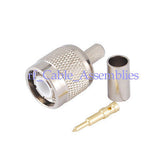 20 stücke TNC stecker crimp RG58 RG142 RG400 RG223 LMR195 koaxialkabel hf-anschluss 