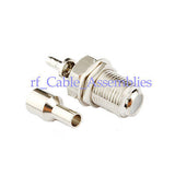 10x F-Typ Crimp Jack Buchse Schottverbinder für RG179 RG316/174 RG178 Kabel 