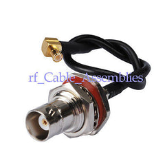 Superbat 15cm BNC Jack female to MCX plug male right angle adapter pigtail cable RG174