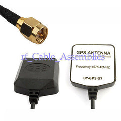 Mini-GPS Active Antenna SMA male plug connector 2M/3M/5M