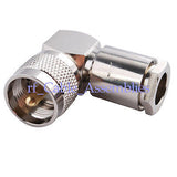 Superbat UHF PL259 male connector right angle clamp for LMR400 RG8,RG213,RG214