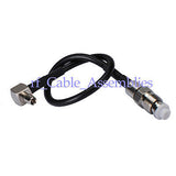 15pcs FME Jack female to TS9 plug RA Pigtail Jumper Cable Wire 3g USB RG174