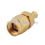 Superbat 10pcs SMA Plug male to MCX Plug male straight RF Coax Connector Adapter