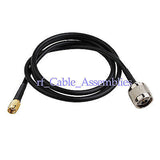 Superbat RF pigtail cable RP-SMA plug (female pin) to N type plug male RG58 2M