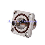 10x Adapter SMA Buchse auf N (Female Precision) O-Ring Flansch/Einbaustecker F/F 
