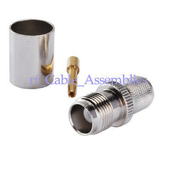 10x TNC Crimp Jack female straight RF connector for RG214,RG213,RG8,LMR400 cable