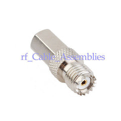 10X RF Coax Mini-UHF Jack Female to FME Plug Male straight RF Adapter Connector