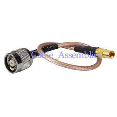 Superbat RP TNC male Jack pin to MMCX female RF pigtail cable adapter RG316 15cm wifi