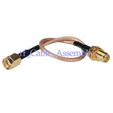 10X SMA female Bulkhead to RP-SMA Plug male pigtail Coax Cable RG316 for 3G Wifi