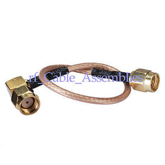 Superbat SMA Male plug to RP SMA male female right angle pigtail Coxial Cable RG316 15cm