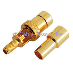 SMB Female Jack Straight Crimp Attachment for RG316 RG174 cable connector 75 Ohm