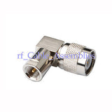 Superbat 10pcs RF Connector adapter TNC Plug RA to FME Plug male Right Angle for wireless