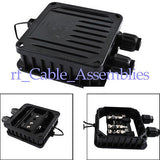 2x PV Solar Junction Box 3 rails terminals Diodes for 120W Crystallin 94*94*29mm
