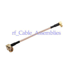 Superbat RF Coax 6" MCX Male-SMA Male plug Right Angle RG316 Coax Cable RG316 15cm