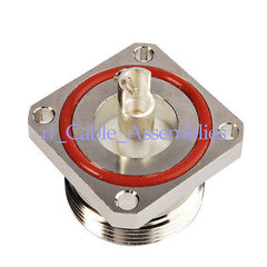 10x 7/16 Din Female Jack panel mount RF connector straight with solder cup 2-56