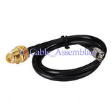 Superbat RP-SMA Jack female to RP-TNC Plug male pigtail Cable RG58 50CM for wireless