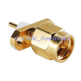 10x SMA male plug 2 hole panel mount short dielectric solder post RF connector