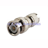 Superbat 10pcs Coaxial Adapter BNC Plug to Mini-UHF male plug center RF adapter connector