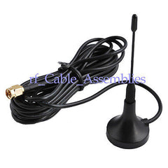 GSM/UTMS/GPRS 2Dbi Antenna 890-960/1850-1990MHZ SMA male cable RG174 5M