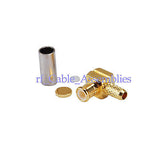 20x MCX male plug right angle 90 deg RF connector Crimp LMR100 RG174 RG316 cable