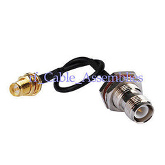 Superbat RP TNC RP SMA Female Jack Male Pin Pigtail Coaxial Cable RG174 For Wi-Fi Radios