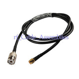 Superbat UHF SO239 female SO-239 to SMA male plug RF adapter pigtail coax cable RG58 1M