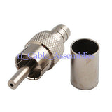 RCA Crimp stecker stecker für LMR300/KSR300 kabel RF Stecker Kostenloser versand 