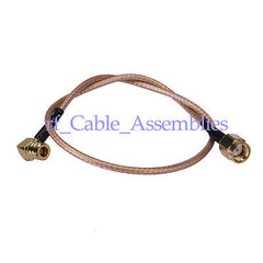 10x RP SMA male to SMB female right angle pigtail cable for 3g gsm gps antenna