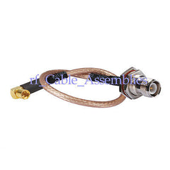 Superbat RP TNC Jack female male to MMCX female right angle pigtail coax cable RG316 WIFI