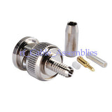Solder BNC Plug male straight RF connector Crimp SHR-50-2 SFT-50-2 cable ,50 Ohm