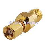 SMC female jack to SMA female jack RF coaxial adapter connector gold-pleated