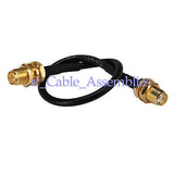 Superbat SMA jack to RP-SMA female male Bulkhead RF pigtail Coax Cable RG174 for wireless