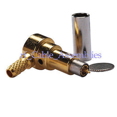 Superbat MS156 MCC plug right angle RF connector crimp RG174 RG316 cable 3.2mm test probe