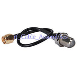 Superbat 10pcs SMA plug male to F-Type Jack female pigtail cable RG174 for Wi-Fi Radios