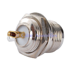 10x N Type Jack female bulkhead with nut whorl solder connector straight