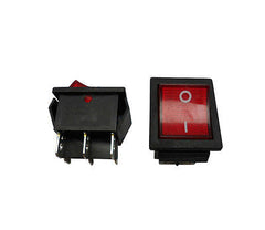 10X DPDT Rocker Switch 6-Pin high current 250V15A 125V20A ON-OFF button with red