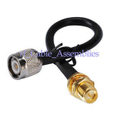 Superbat RP-SMA female to TNC male plug connector RF pigtail Cable RG58 adapter