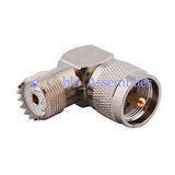 10X UHF PL259 SO239 male plug to female jack right angle RF adapter connector