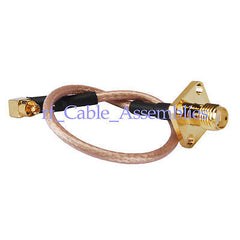 Superbat Antenna cable SMA female Panel to mc card plug pigtail coaxial cable pitail wifi