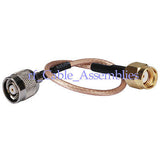 Superbat 10pcs RP-TNC plug female pin to RP-SMA male pigtail cable RG316 for Wi-Fi Radios