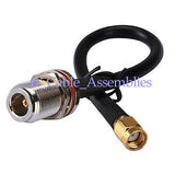 Superbat N Jack to RP-SMA Plug male female pin pigtail Coax Cable RG58 for wifi antenna
