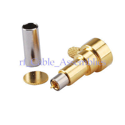 RF Connectors RFN-1009-3I Male Right Angle Crimp Plug - For RG8/U Coaxial Cable