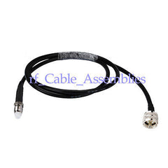 Superbat UHF PL-259 male plug to FME female Jack straight crimp RG58 pigtail cable 50cm