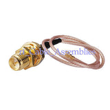 2x U.fl / IPX RP SMA female (male pin) bulkhead Pigtail Cable Mini-PCI UFL RG178