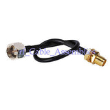 Superbat F Plug to RP SMA Jack (male pin)RF pigtail cable