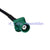 Superbat Fakra  E  green female jack to male plug pigtail Coax cable RG174 for Car TV1